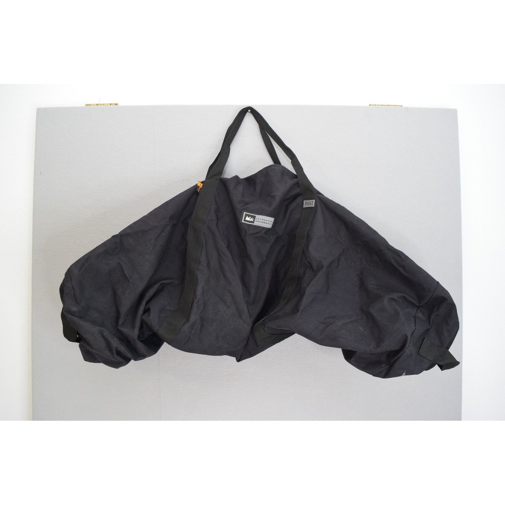 REI Corura Duffel Bag Black Canvas Travel Gear Stowaway Bag 42" X 22" READ